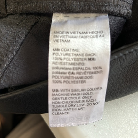 Chico’s Black faux leather pants, size 2R - Picture 6 of 7